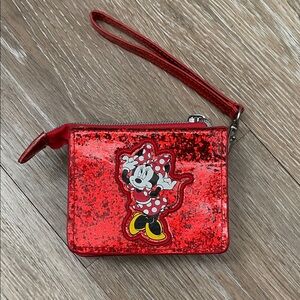 Disneyland Disney Parks Minnie Mouse wristlet coin purse wallet